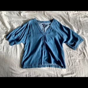 Gap chambray short sleeve shirt